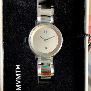 Silver MVMT watch, Miyota Quartz face